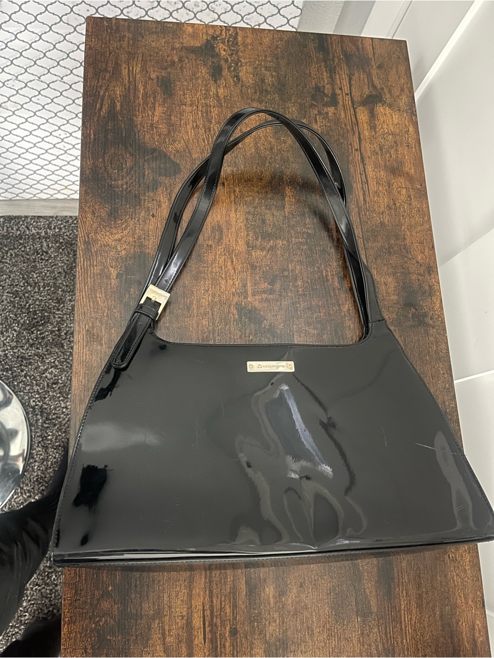Black Patent Shoulder Bag - Unknown Brand - Picture 5 of 16